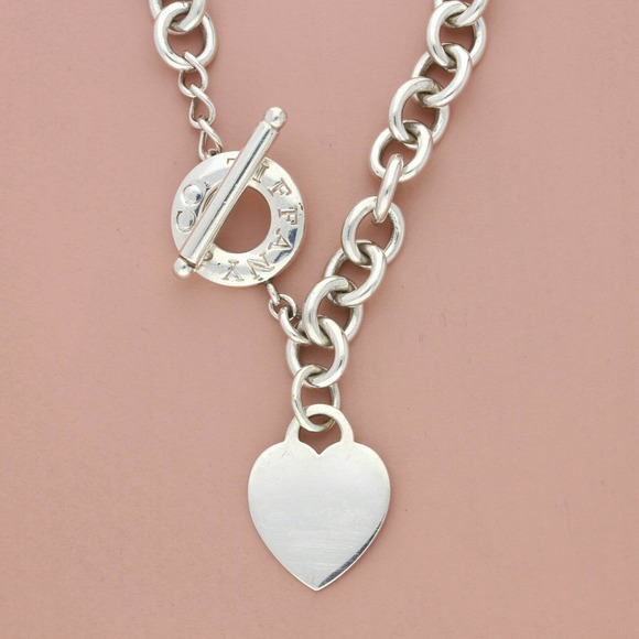 Tiffany & Co. Jewelry - tiffany & co heart tag toggle chain necklace 16in